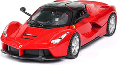 Alloy Collectible Red Ferrari Race LaFerrari Pull Back Vehicles Diecast Cars Model with Lights and Sound
