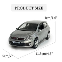 1:36 Car Model VW Golf GTI Scale Metal Diecast Replica Home Office Miniature Art Vehicle Interior Decoration Kid Boy Toy
