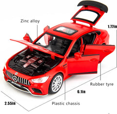 1/32 Benz AMG GT63 Model Car Zinc Alloy Diecast Collectible Toy Car Pull Back with Light and Sound Toy Vehicle for 3+ Years Old Kids(Red)