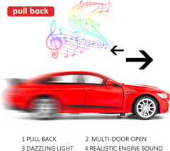 1/32 Benz AMG GT63 Model Car Zinc Alloy Diecast Collectible Toy Car Pull Back with Light and Sound Toy Vehicle for 3+ Years Old Kids(Red)