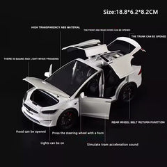1:24 ModelX Alloy Car Model Simulation Sound And Light Pull Back Toy Car Metal Suv Electric Car Boys Collection Ornaments Gift