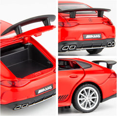 1/32 Benz AMG GT63 Model Car Zinc Alloy Diecast Collectible Toy Car Pull Back with Light and Sound Toy Vehicle for 3+ Years Old Kids(Red)
