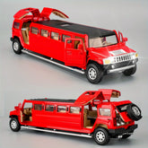 1/32 For Metal Simulation Sedan Lengthened Pull Back Sound And Light, ZincAlloy Children's Car Model Toy Collection Ornaments (Yellow)