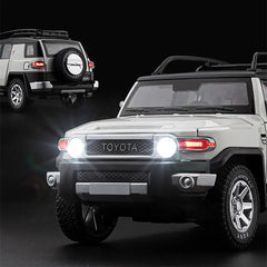 1:24 TOYOTA FJ Cruiser Alloy Car Model Diecast & Toy Metal Off-road Vehicles Car Model Simulation Sound and Light Childrens Gift