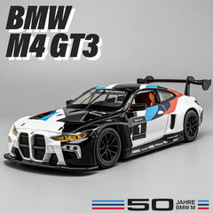 1:64 BMW M4 GT3 Beetle Alloy Sports Car Model Diecasts Metal Toy Track Racing Vehicles Car Model Simulation Collection kids Gift