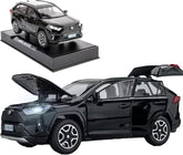 Model Car 1/32 RAV4 Toy Car Alloy Diecast Collectible Model with Light and Sound Toy Vehicle for Boys Kids Toddler Gift Black car
