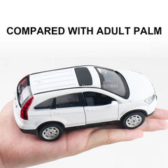 1/32 Honda CRV Toys Car Model Alloy Diecasts Metal Simulation Collection Vehicles With Sound Light Pull Back Boys Toy Kids Gifts