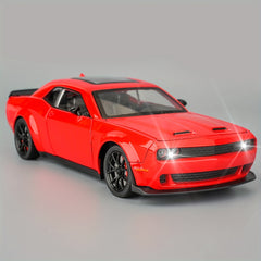 1/24 Scale Super Model Car, Zinc Alloy Pull Back Toy Car With Sound And Light For Kids Boy Girl Birthday Gift Halloween, Christmas Gift