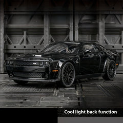 1:24 Scale Metal Die-cast Sports Car Model, Real Sound Effects and Lighting Functions, Suitable for Birthday Gifts, Christmas Gifts for Car Lovers