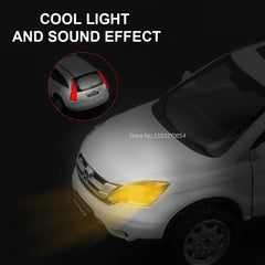1/32 Honda CRV Toys Car Model Alloy Diecasts Metal Simulation Collection Vehicles With Sound Light Pull Back Boys Toy Kids Gifts