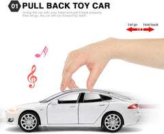 MiniToy Toy Car Model S Alloy Model Cars Pull Back Vehicles 1/32 Scale Car Toys for Toddlers Kids (White)
