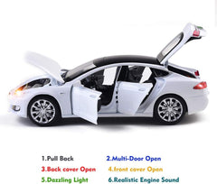 MiniToy Toy Car Model S Alloy Model Cars Pull Back Vehicles 1/32 Scale Car Toys for Toddlers Kids (White)