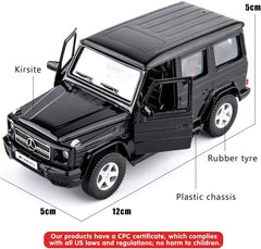 1/36 Scale G63 Casting Car Model, Zinc Alloy G Wagon Toy Car for Kids, Pull Back Vehicles Toy Car for Toddlers Kids Boys Girls Gift (Black)