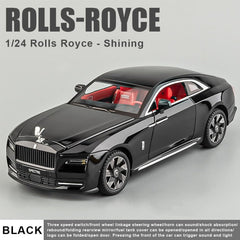 EROCK 1:24 Rolls Royce car Model, zinc Alloy car Model Toy with Sound Effects and Lights, Suitable for Adults and Children as Gifts, Decorations, Collectibles. (Black)
