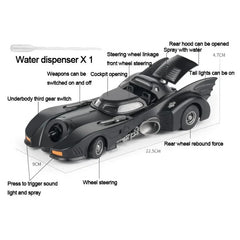1/24 1989 Batmobile Alloy Car Model Simulation Metal Diecast Toys Vehicle Model with Light Sound Super Sport Car for Boys Gifts