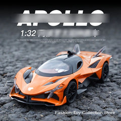 1: 32 APOLLO EVA Alloy Car Model High Simulation Diecasts Toy With Sound and Light Pull Back Vehicles Decoration Toys For Kids