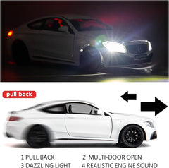 1:32 Diecasting Alloy Car Model Mercedes-Benz C63 AMG Toy Car White