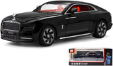 EROCK 1:24 Rolls Royce car Model, zinc Alloy car Model Toy with Sound Effects and Lights, Suitable for Adults and Children as Gifts, Decorations, Collectibles. (Black)