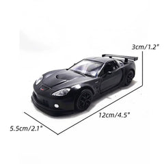 1:36 Scale Chevrolet Corvette C6R C7 Replica Diecast Model Car Interior Decoration Collection Gift for Boy and Toy Car Collector