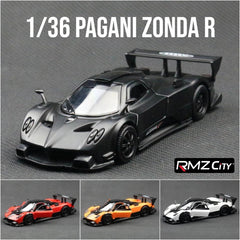 1/36 Pagani Zonda R Evolution Toy Car Model RMZ CiTY Diecast Racing Vehicle Miniature Pull Back Collection Gift For Children Boy