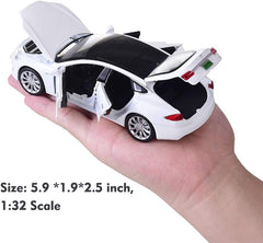 MiniToy Toy Car Model S Alloy Model Cars Pull Back Vehicles 1/32 Scale Car Toys for Toddlers Kids (White)