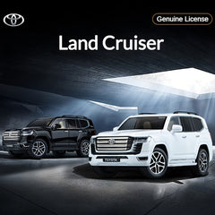 1pc 1/24 Scale for TOYOTA Land Cruiser DieCast Model - Black or White, Pull Back Action with Lights and Sounds, Zinc Alloy, Ideal Birthday Gift for Boys, for TOYOTA