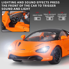 Mclaren 720s 1:24 Super Sportcar Sound & Light Miniatures Alloy Diecast Model Car Presents For Boyfriend Toys For Kid Gift Metal