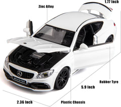1:32 Diecasting Alloy Car Model Mercedes-Benz C63 AMG Toy Car White