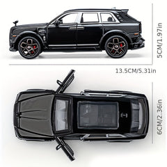 1:36 Diecast Model Cars Alloy Toy car for Cullinan Alloy Toy Vehicle with with flashing headlights and realistic sound effects, Toys for Kids, Adults, Metal Crafts for Boyfriend, Young People Gift