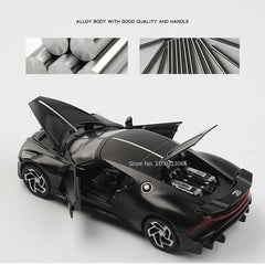 1:32 Alloy Scale Model Car Toys Bugatti La Voiture Noire Alloy Diecast Simulation Toy Vehicles Models Boys Gifts for Children