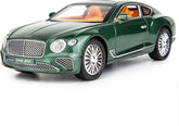 Toy Car Compatible for 1/24 Bentley Continental GT Model Car Alloy Diecast Collectible Pull Back Car Toy Door Can Be Opened for Boys Girls Gift(Green)