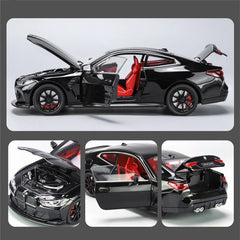 1:24 M4 G82 Coupe Alloy Sports Car Model Diecasts Metal Vehicles Car Model Simulation Sound Light Collection Chlidrens Toys Gift