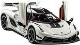 Toy Cars Model Koenigsegg Jesko 1/24 White Alloy Collectibles Die-cast Vehicles with Sound and Light