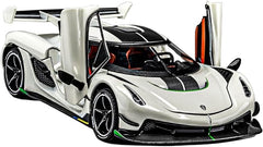 Toy Cars Model Koenigsegg Jesko 1/24 White Alloy Collectibles Die-cast Vehicles with Sound and Light
