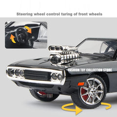 1:24 Challenger 1970 Fast & Furious 7 Alloy Car Model Diecasts Toy With Sound and Light Vehicles Decoration Toys For Kids Gift