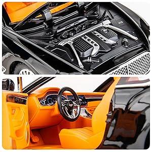 Toy Car Compatible for 1/24 Bentley Continental GT Model Car Alloy Diecast Collectible Pull Back Car Toy Door Can Be Opened for Boys Girls Gift(Green)