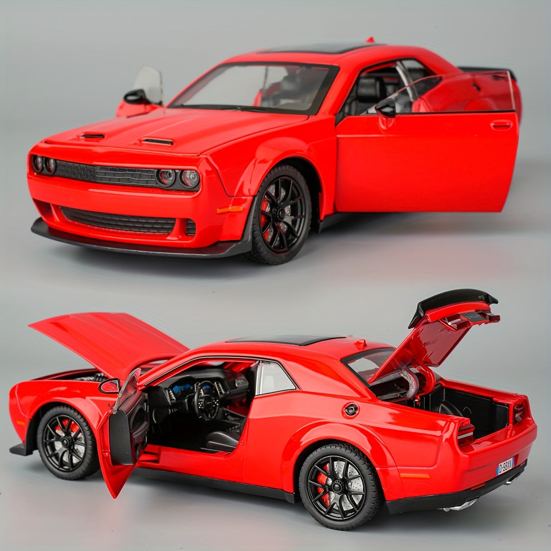 1/24 Scale Super Model Car, Zinc Alloy Pull Back Toy Car With Sound And Light For Kids Boy Girl Birthday Gift Halloween, Christmas Gift