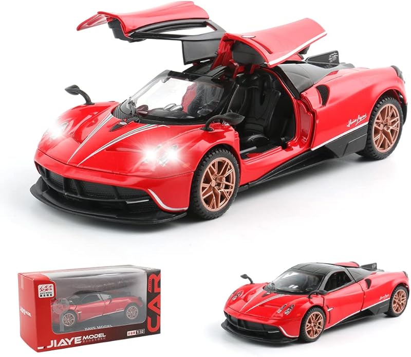 Diecast Toy Car McLaren 720S Sports Car Model,Zinc Alloy Simulation Casting Pull Back Vehicles,1:32 Scale Mini Supercar Toys with Lights and Music for Toddlers Kids Children Gift (720S-Green)