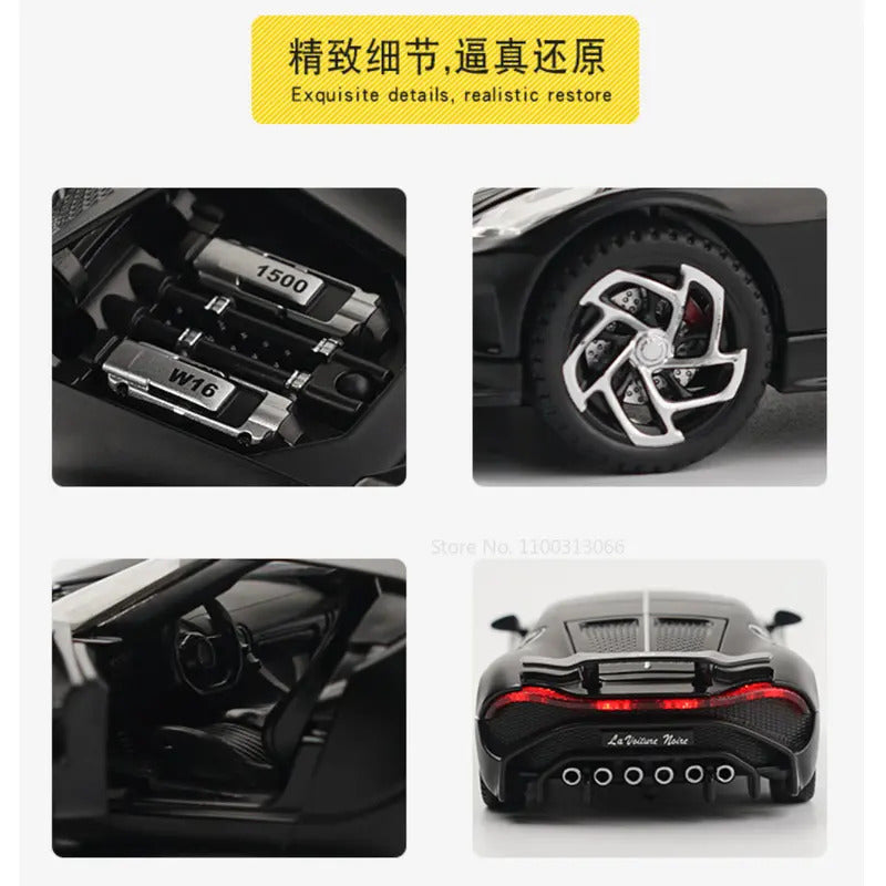 1:32 Alloy Scale Model Car Toys Bugatti La Voiture Noire Alloy Diecast Simulation Toy Vehicles Models Boys Gifts for Children