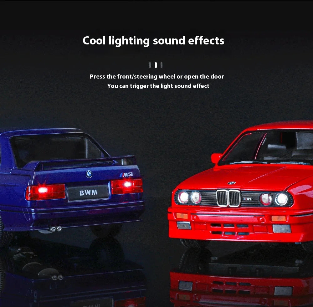 1/24 BMW M3 1988 Street Car Diecast Alloy Metal Model Car Collection Hobbies Decorative Ornament Gift Box For Boyfriend Present