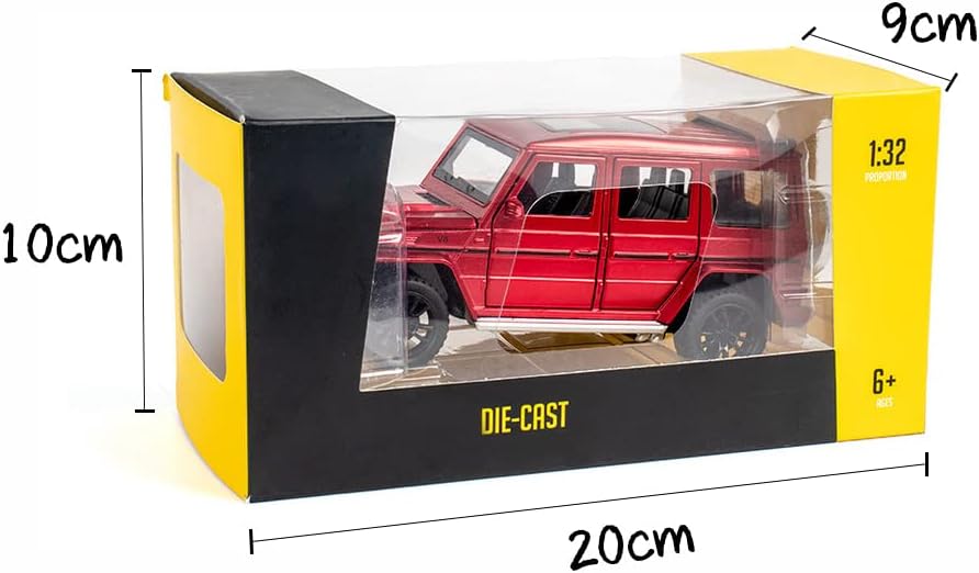 Alloy Collectible Red Benz G63 AMG Toy Vehicle Pull Back Die-Cast Car Model with Lights and Sound