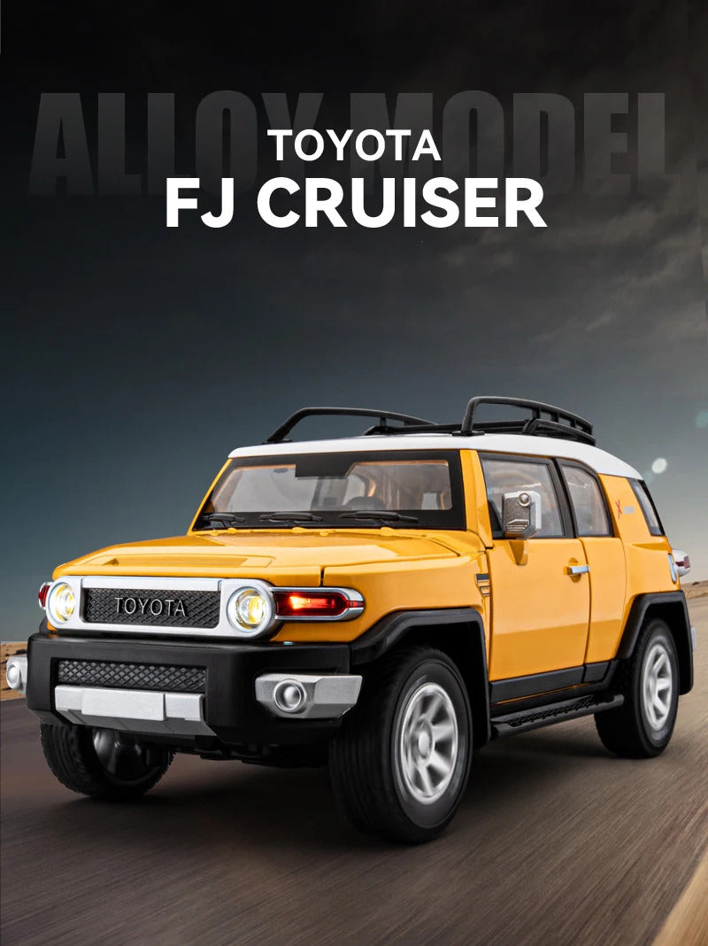 1:24 TOYOTA FJ Cruiser Alloy Car Model Diecast & Toy Metal Off-road Vehicles Car Model Simulation Sound and Light Childrens Gift
