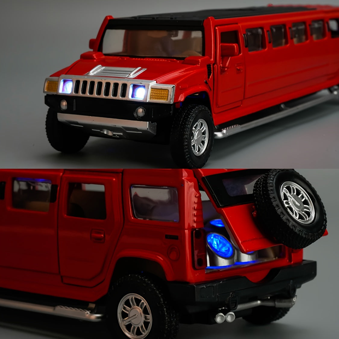 1/32 For Metal Simulation Sedan Lengthened Pull Back Sound And Light, ZincAlloy Children's Car Model Toy Collection Ornaments (Yellow)