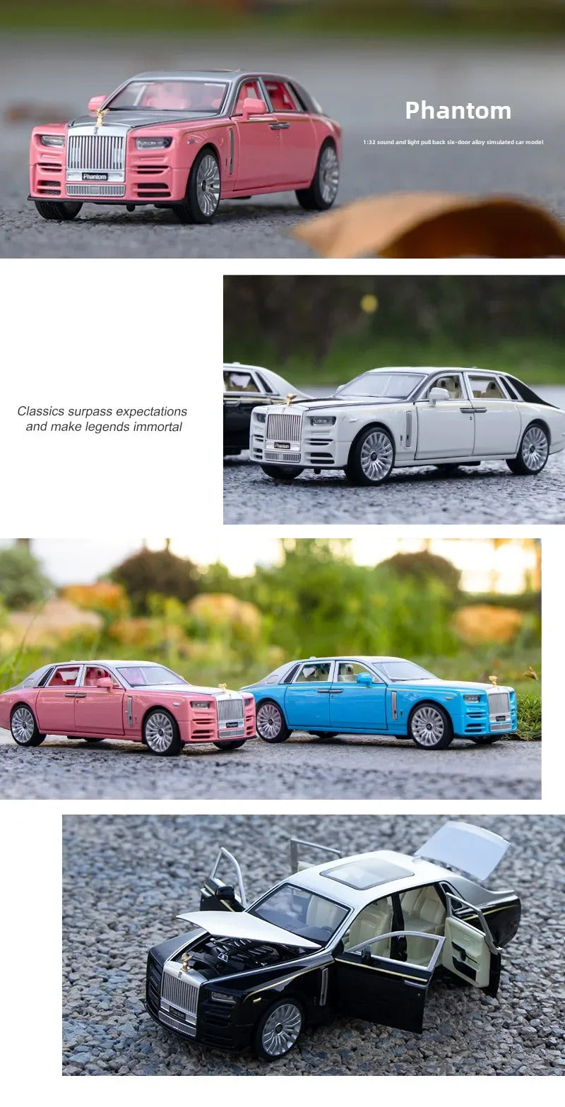 [CubeFun]1:32 Rolls-Royce Phantom Alloy Car Model Sound and Light Simulation Diecasts Metal Toy Collection Children Gifts