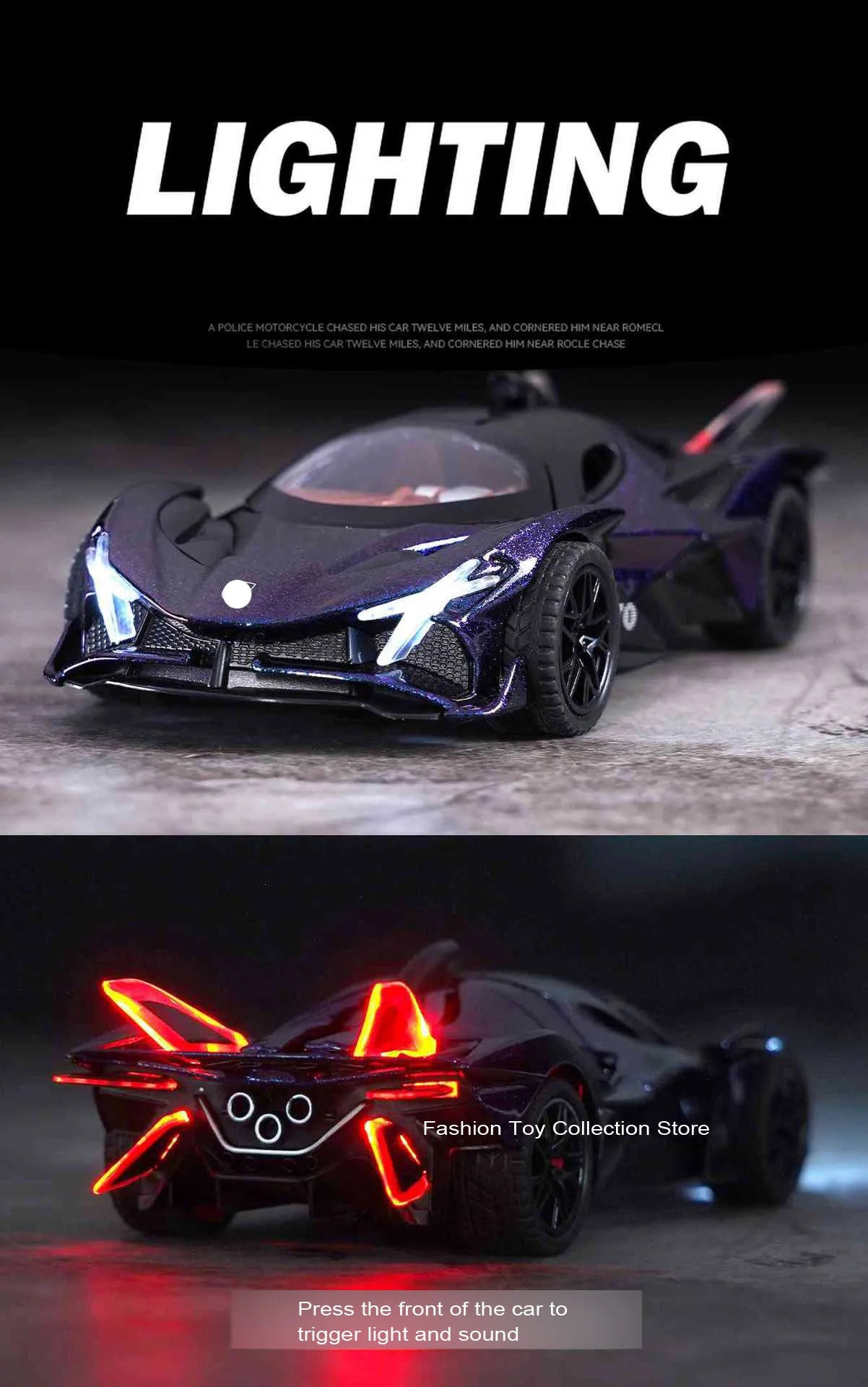 1: 32 APOLLO EVA Alloy Car Model High Simulation Diecasts Toy With Sound and Light Pull Back Vehicles Decoration Toys  For Kids