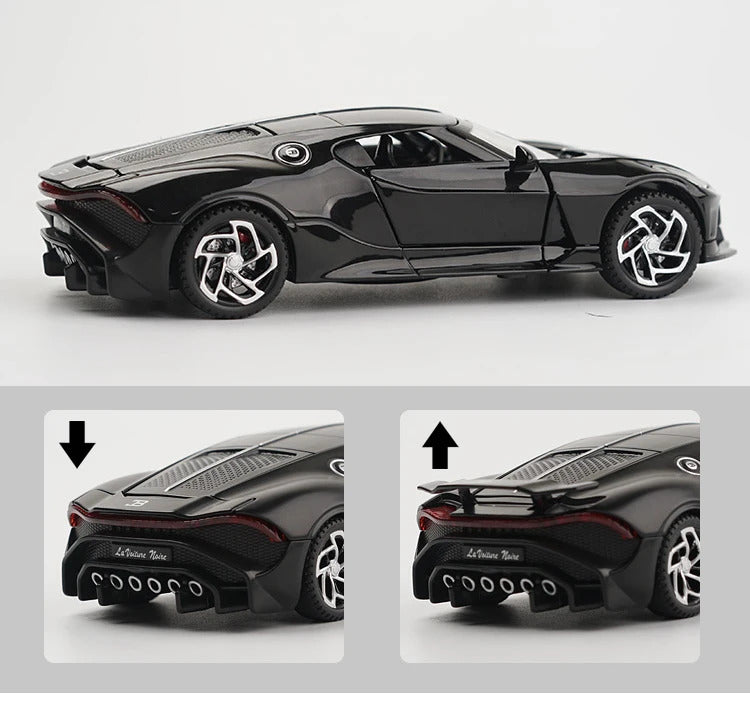 1:32 Alloy Scale Model Car Toys Bugatti La Voiture Noire Alloy Diecast Simulation Toy Vehicles Models Boys Gifts for Children