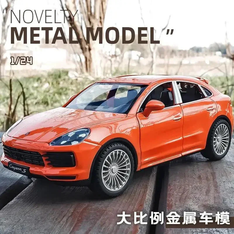 1:24 Porsche Cayenne S Turbo SUV Alloy Car Model Diecasts Metal Toy Car Model Simulation Sound Light Collection Kids Gift F384