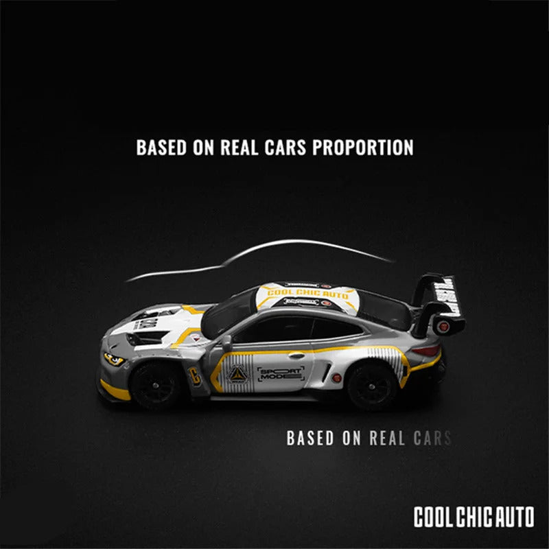 1:64 BMW M4 GT3 Beetle Alloy Sports Car Model Diecasts Metal Toy Track Racing Vehicles Car Model Simulation Collection kids Gift