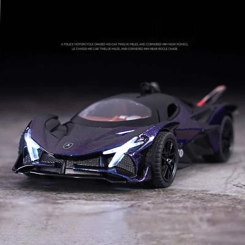 1: 32 APOLLO EVA Alloy Car Model High Simulation Diecasts Toy With Sound and Light Pull Back Vehicles Decoration Toys  For Kids