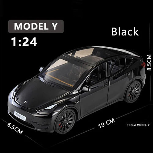 1:24 Model Y Alloy Car Model Simulation Sound And Light Pull Back Toy Car Metal Suv Electric Car Boys Collection Ornaments Gift